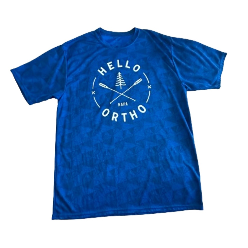 Augusta Sportswear Man's L Blue&Wite Short Sleeves Athletic Sportswear Tee Shirt - Picture 3 of 10